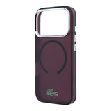 Apple iPhone 18 Pro Kılıf Lacoste Orjinal Lisanslı M-safe Şarj Özellikli Lake Timsah Logolu IML Frosted Kapak