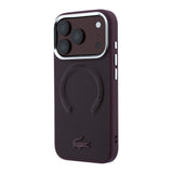 Apple iPhone 18 Pro Kılıf Lacoste Orjinal Lisanslı M-safe Şarj Özellikli Lenglen Icon Metal Logolu Kapak