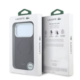 Apple iPhone 18 Pro Kılıf Lacoste Orjinal Lisanslı M-safe Şarj Özellikli Lenglen Icon Metal Logolu Kapak