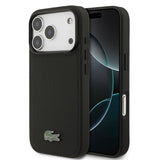 Apple iPhone 18 Pro Kılıf Lacoste Orjinal Lisanslı M-safe Şarj Özellikli PU Pike Desenli Metal Logolu Kapak