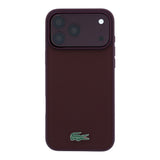 Apple iPhone 18 Pro Kılıf Lacoste Orjinal Lisanslı M-safe Şarj Özellikli PU Pike Desenli Metal Logolu Kapak