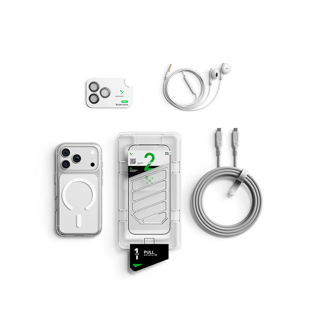 Apple iPhone 18 Pro Kılıf M-safe Özellikli Amazingthing Minimal Serisi 5in1 Aksesuar Seti