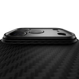 Apple iPhone 18 Pro Kılıf M-safe Şarj Özellikli 1500D Aramid Fiber Lens Korumalı Amazingthing Titan Max Serisi Karbon Kapak