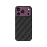 Apple iPhone 18 Pro Kılıf M-safe Şarj Özellikli 1500D Aramid Fiber Lens Korumalı Amazingthing Titan Max Serisi Karbon Kapak