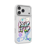 Apple iPhone 18 Pro Kılıf M-safe Şarj Özellikli 3D Baskılı Tasarım Mutural Graffiti Serisi Kapak
