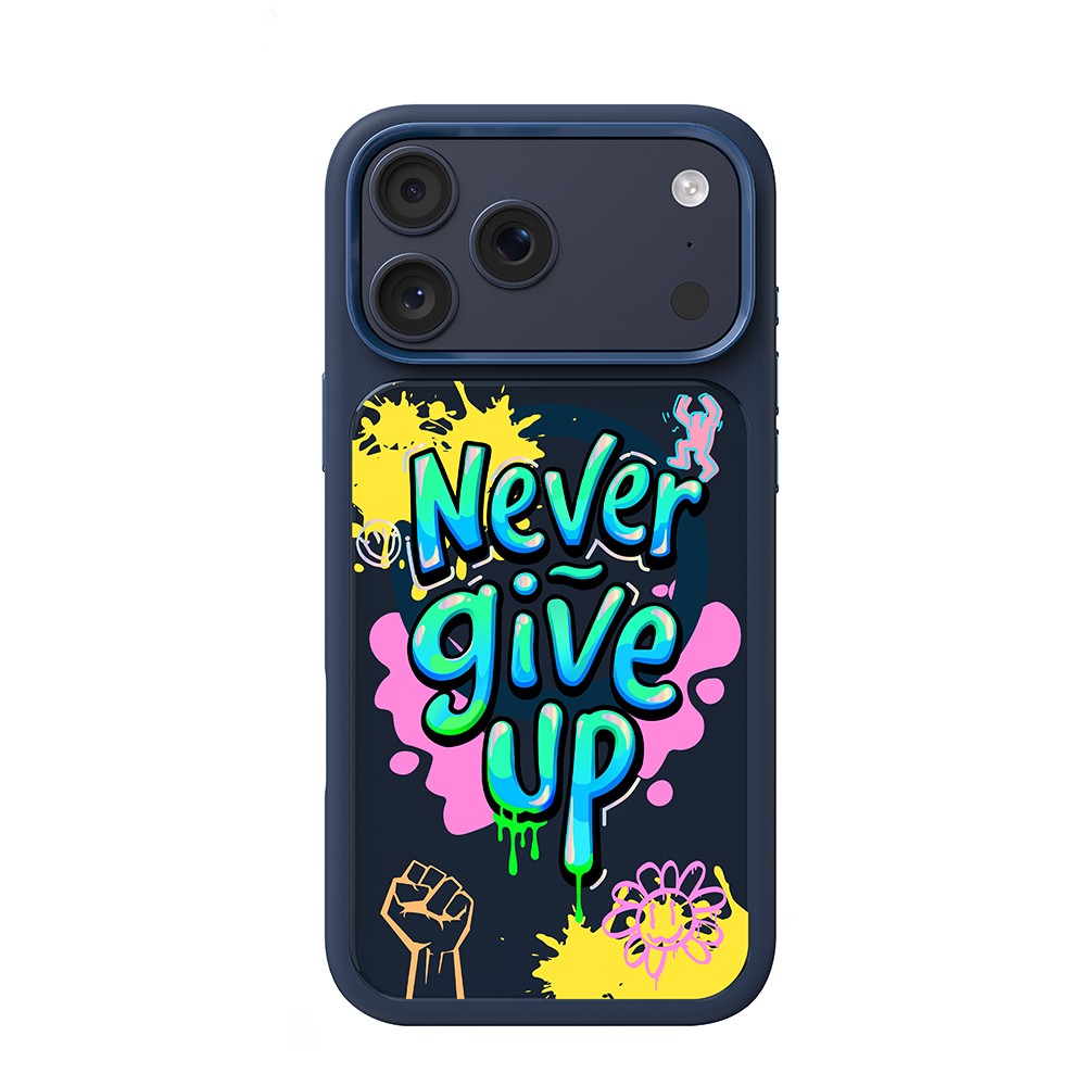 Apple iPhone 18 Pro Kılıf M-safe Şarj Özellikli 3D Baskılı Tasarım Mutural Graffiti Serisi Kapak