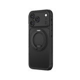 Apple iPhone 18 Pro Kılıf M-Safe Şarj Özellikli Airbag Tasarımlı Standlı Lens Korumalı AmazingThing Titan Pro MagSpin Kapak