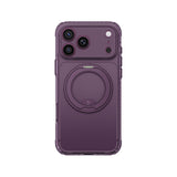 Apple iPhone 18 Pro Kılıf M-Safe Şarj Özellikli Airbag Tasarımlı Standlı Lens Korumalı AmazingThing Titan Pro MagSpin Kapak