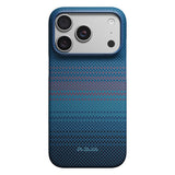 Apple iPhone 18 Pro Kılıf M-safe Şarj Özellikli Aramid Karbon Fiber Pitaka Moonrise 2.0 Nights Serisi Kapak