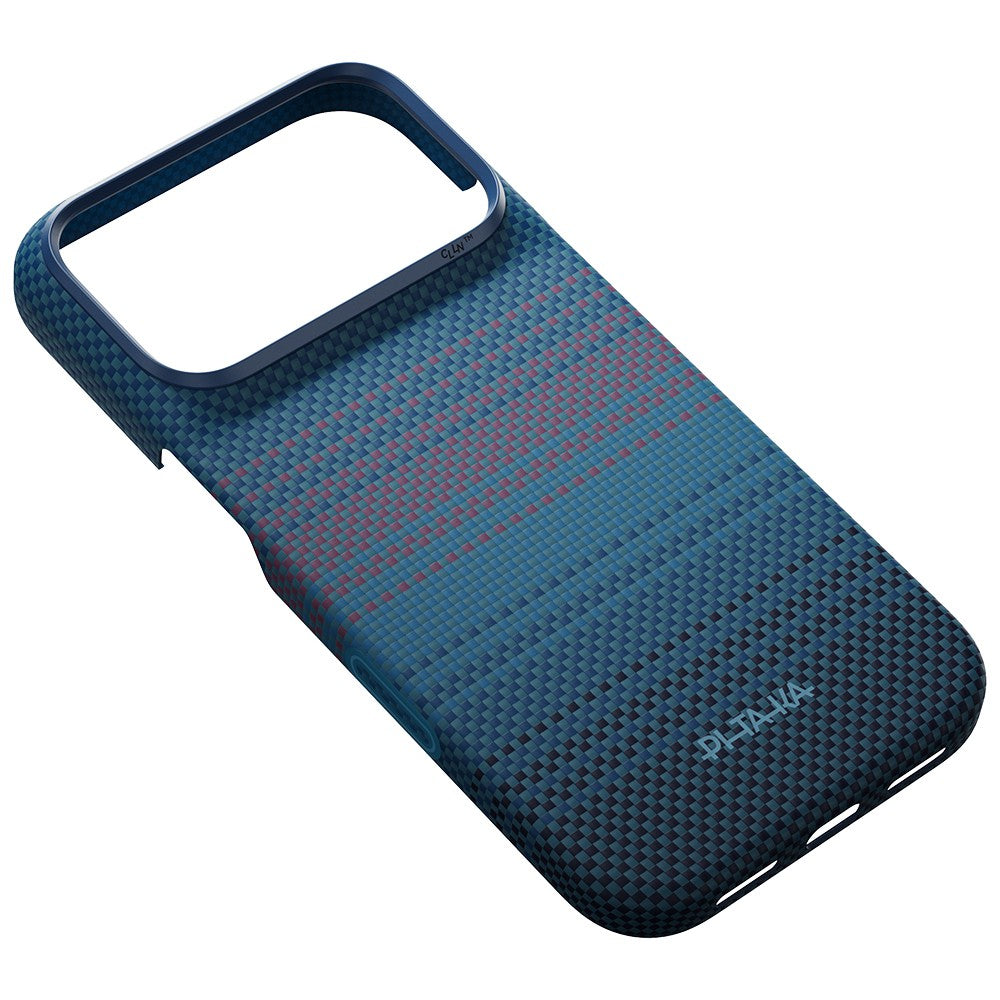 Apple iPhone 18 Pro Kılıf M-safe Şarj Özellikli Aramid Karbon Fiber Pitaka Moonrise 2.0 Nights Serisi Kapak