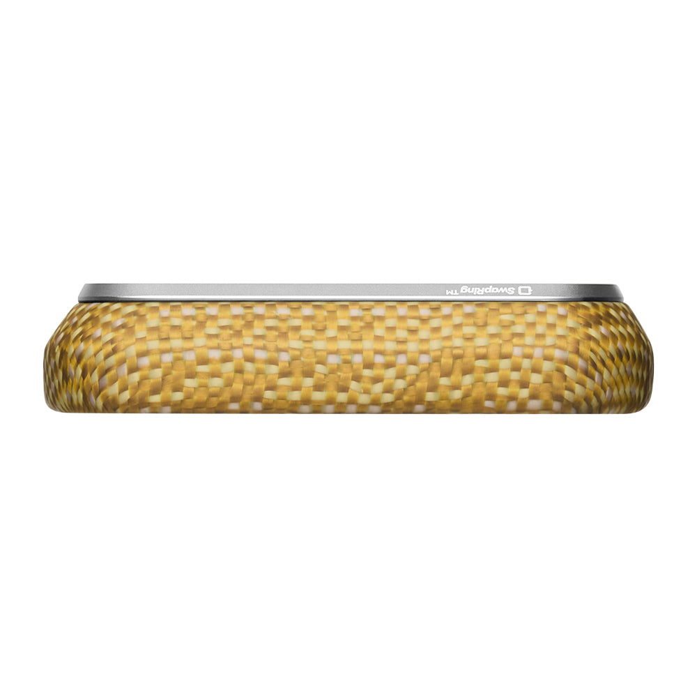 Apple iPhone 18 Pro Kılıf M-safe Şarj Özellikli Aramid Karbon Fiber Pitaka Wind Over Wheat Serisi Kapak