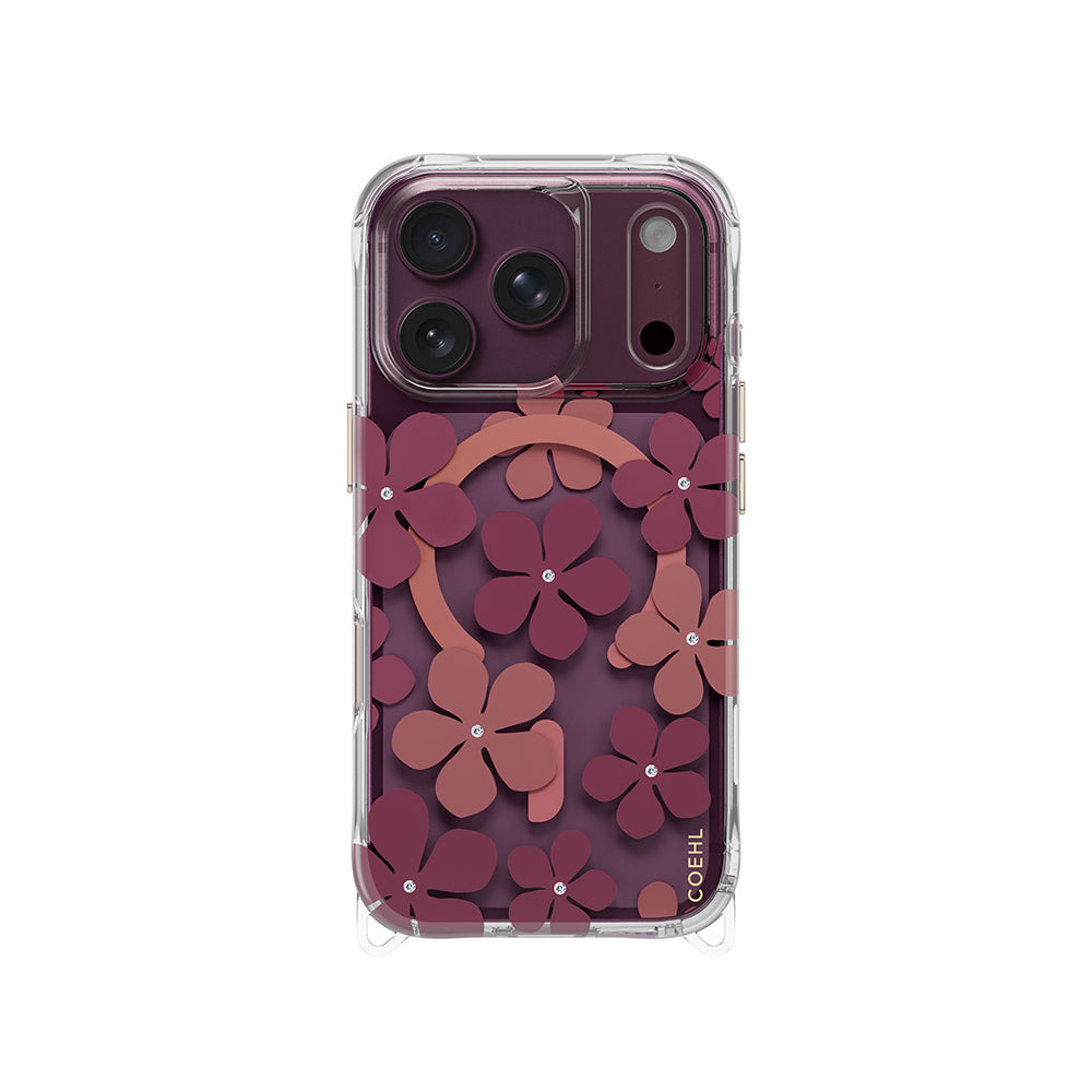 Apple iPhone 18 Pro Kılıf M-safe Şarj Özellikli Çiçekli Tasarım Coehl Mila Serisi Kapak