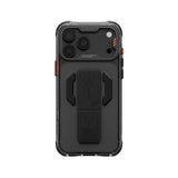 Apple iPhone 18 Pro Kılıf M-safe Şarj Özellikli Teknoloji Desenli Skinarma Helio CE Mag Charge Standlı Kapak