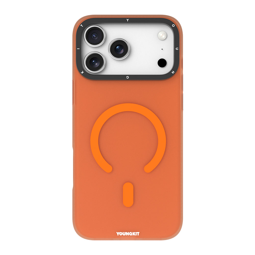 Apple iPhone 18 Pro Kılıf M-safe Şarj Özellikli Youngkit Hidden Sand Serisi Kapak