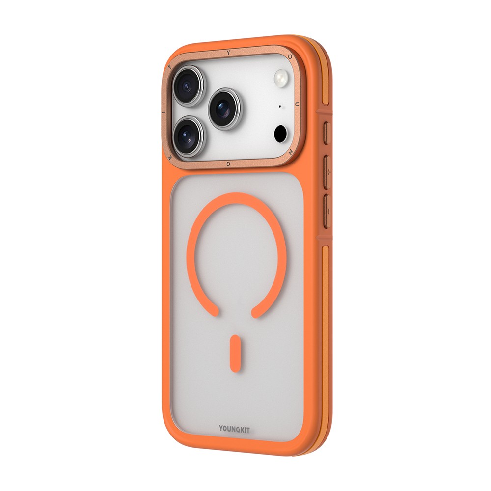Apple iPhone 18 Pro Kılıf M-safe Şarj Özellikli Youngkit Rock Sand Serisi Kapak