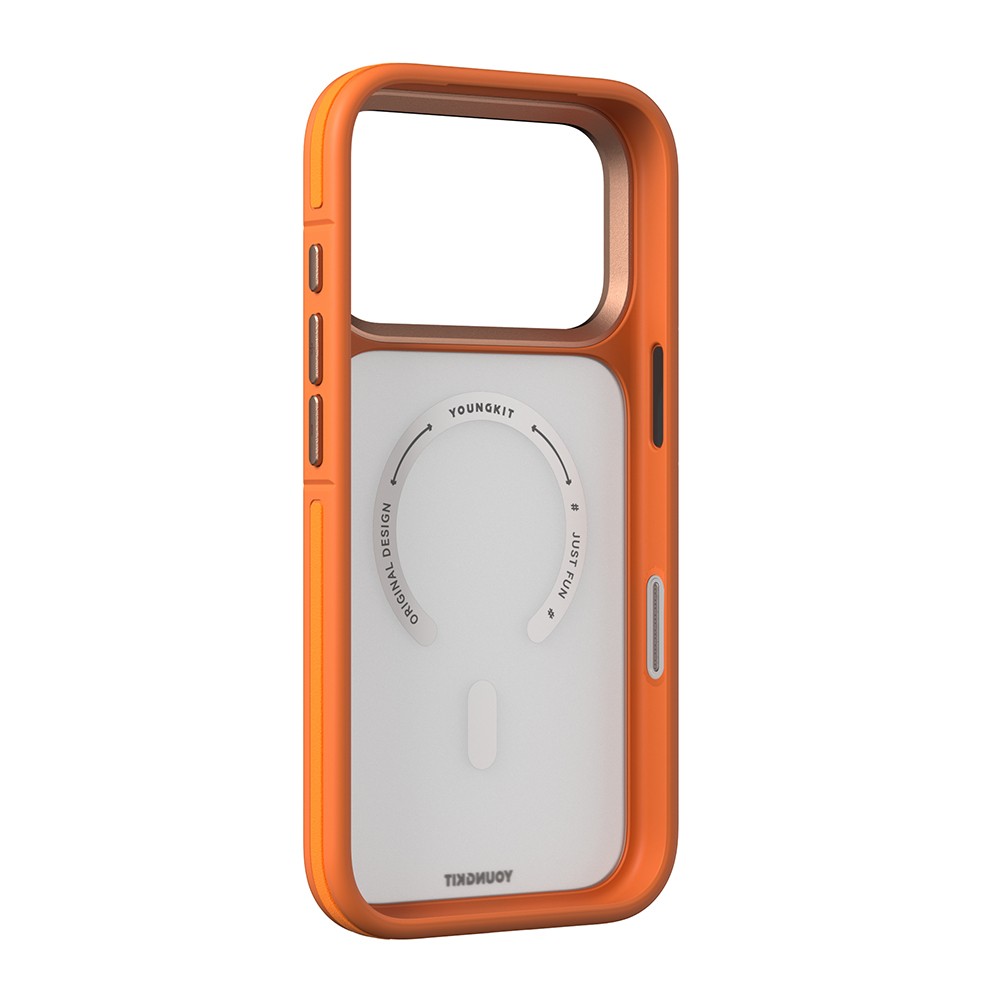 Apple iPhone 18 Pro Kılıf M-safe Şarj Özellikli Youngkit Rock Sand Serisi Kapak