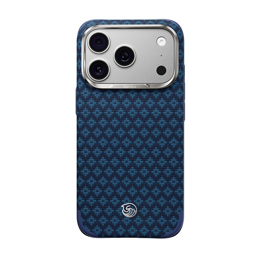 Apple iPhone 18 Pro Kılıf M-Safe Şarj Özellikli Yükseltilmiş Kamera Çerçeveli Benks ArmorGrid ArmorEdge X9 Serisi Kevlar Karbon Kapak