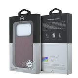 Apple iPhone 18 Pro Kılıf Mercedes Benz Orjinal Lisanslı M-safe Şarj Özellikli 3D Metal Logolu Crossed Lines Kapak
