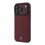 Apple iPhone 18 Pro Kılıf Mercedes Benz Orjinal Lisanslı M-safe Şarj Özellikli 3D Metal Logolu Wrap Wood Deri Kapak