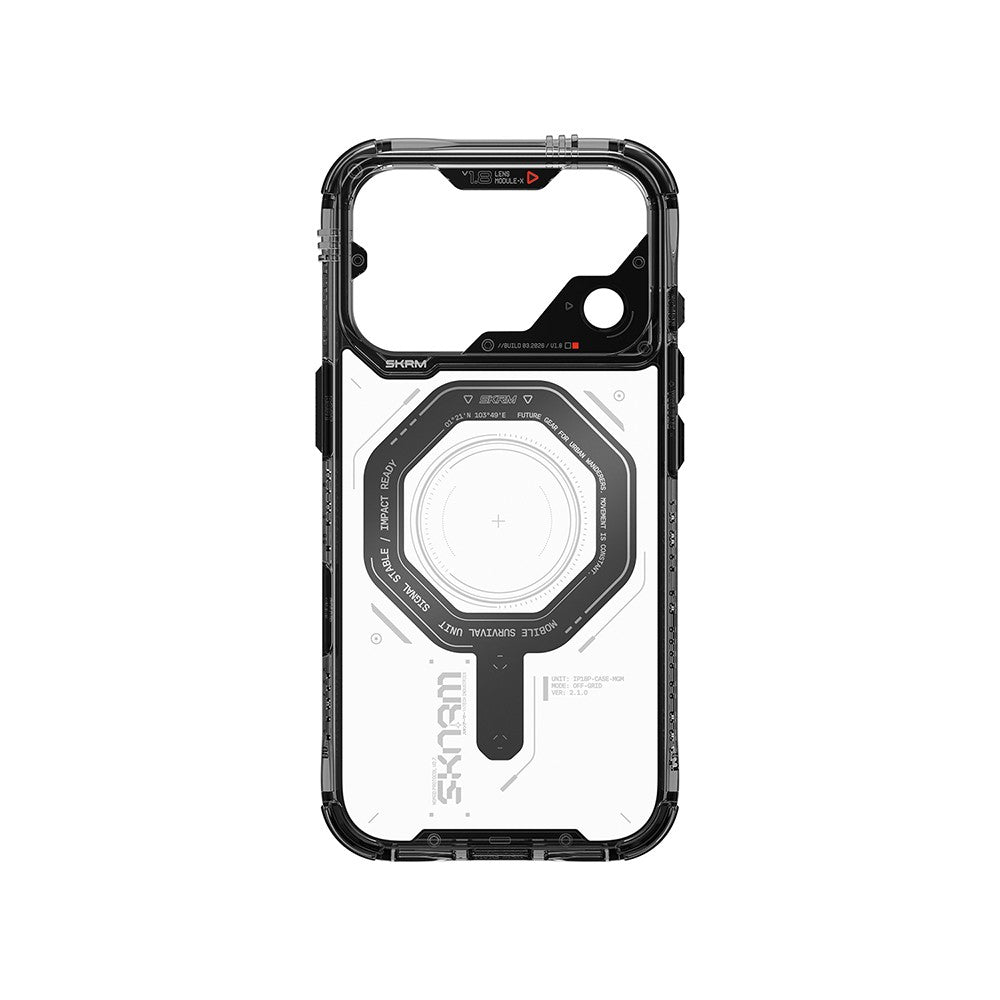 Apple iPhone 18 Pro Kılıf SkinArma M-safe Şarj Özellikli Airbag Tasarımlı Magma Kapak