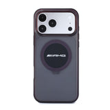 Apple iPhone 18 Pro Max Kılıf AMG Orjinal Lisanslı M-safe Şarj Özellikli Transparan IML Baskı Logolu Bicolor Block Kapak