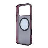 Apple iPhone 18 Pro Max Kılıf AMG Orjinal Lisanslı M-safe Şarj Özellikli Transparan IML Baskı Logolu Bicolor Block Kapak