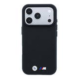 Apple iPhone 18 Pro Max Kılıf BMW Orjinal Lisanslı M-safe Şarj Özellikli Metal Logolu Karbon Fiber Kevlar Kapak