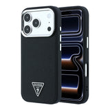 Apple iPhone 18 Pro Max Kılıf Guess Orjinal Lisanslı M-safe Şarj Özellikli Grained Triangle Kapak