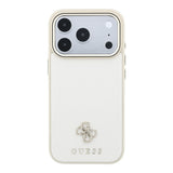 Apple iPhone 18 Pro Max Kılıf Guess Orjinal Lisanslı M-safe Şarj Özellikli Klasik Yazı ve 4G Logolu PU Deri Saffiano Kapak