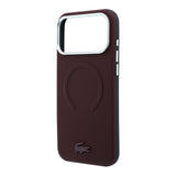 Apple iPhone 18 Pro Max Kılıf Lacoste Orjinal Lisanslı M-safe Şarj Özellikli Halka Tasarımlı Petit Pike Metal Logolu Kapak