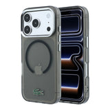 Apple iPhone 18 Pro Max Kılıf Lacoste Orjinal Lisanslı M-safe Şarj Özellikli Lake Timsah Logolu IML Frosted Kapak
