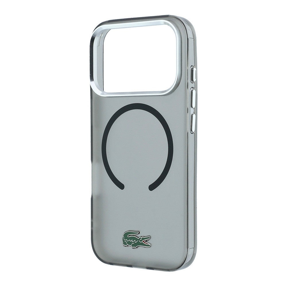Apple iPhone 18 Pro Max Kılıf Lacoste Orjinal Lisanslı M-safe Şarj Özellikli Lake Timsah Logolu IML Frosted Kapak
