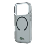 Apple iPhone 18 Pro Max Kılıf Lacoste Orjinal Lisanslı M-safe Şarj Özellikli Lake Timsah Logolu IML Frosted Kapak