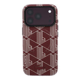 Apple iPhone 18 Pro Max Kılıf Lacoste Orjinal Lisanslı M-safe Şarj Özellikli Metal Logolu Deri Karışık Monogram Desenli Kapak