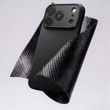 Apple iPhone 18 Pro Max Kılıf M-safe Şarj Özellikli 1500D Aramid Fiber Lens Korumalı Amazingthing Titan Max Serisi Karbon Kapak