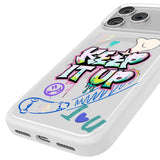 Apple iPhone 18 Pro Max Kılıf M-safe Şarj Özellikli 3D Baskılı Tasarım Mutural Graffiti Serisi Kapak