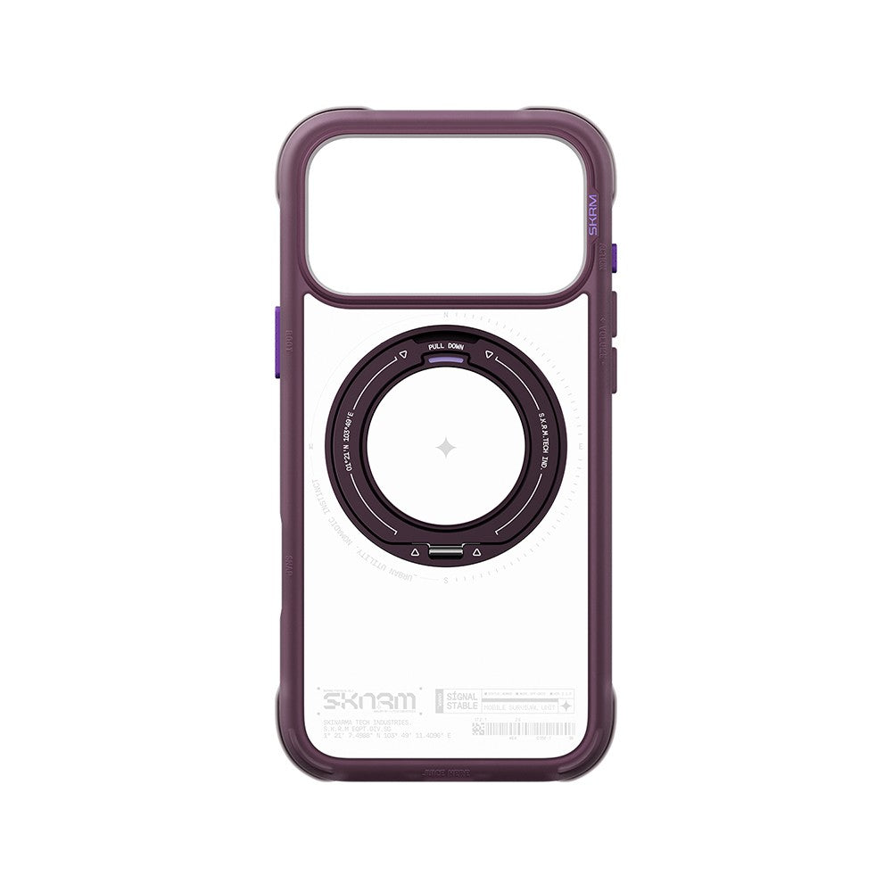 Apple iPhone 18 Pro Max Kılıf M-Safe Şarj Özellikli Airbag Tasarımlı Standlı Skinarma Atlas Kapak