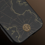 Apple iPhone 18 Pro Max Kılıf M-safe Şarj Özellikli Karbon Fiber Tasarımlı Benks ArmorEdge Air Navigator Kevlar Kapak