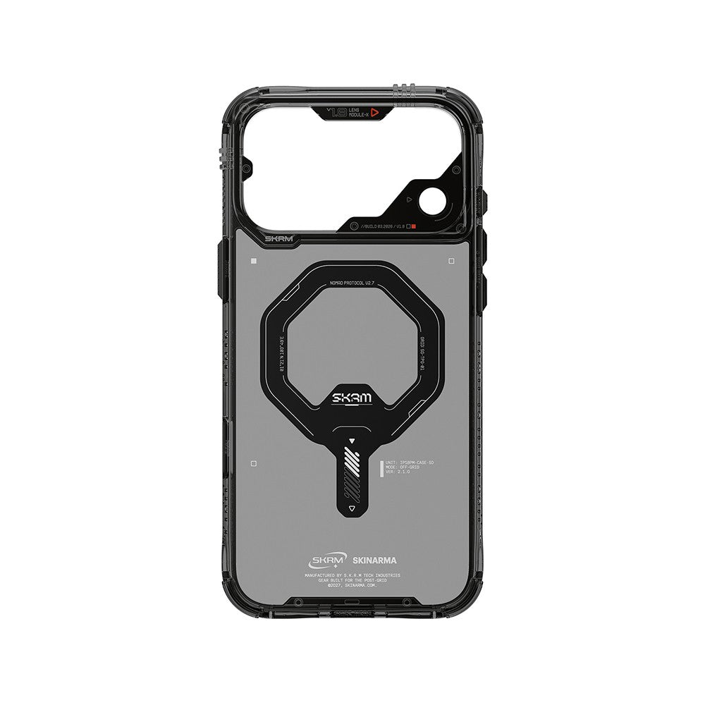 Apple iPhone 18 Pro Max Kılıf M-safe Şarj Özellikli Şeffaf Airbag Tasarımlı Skinarma Saido Mag-Charge Kapak