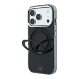 Apple iPhone 18 Pro Max Kılıf Mercedes Benz Orjinal Lisanslı M-safe Şarj Özellikli 360 Derece Dönebilen Standlı Metal Logolu Sert PC Kapak