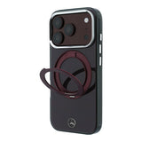 Apple iPhone 18 Pro Max Kılıf Mercedes Benz Orjinal Lisanslı M-safe Şarj Özellikli 360 Derece Dönebilen Standlı Metal Logolu Sert PC Kapak