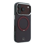 Apple iPhone 18 Pro Max Kılıf Mercedes Benz Orjinal Lisanslı M-safe Şarj Özellikli 360 Derece Dönebilen Standlı Metal Logolu Sert PC Kapak