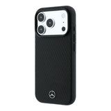 Apple iPhone 18 Pro Max Kılıf Mercedes Benz Orjinal Lisanslı M-safe Şarj Özellikli 3D Metal Logolu Wrap Wood Deri Kapak