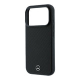 Apple iPhone 18 Pro Max Kılıf Mercedes Benz Orjinal Lisanslı M-safe Şarj Özellikli 3D Metal Logolu Wrap Wood Deri Kapak