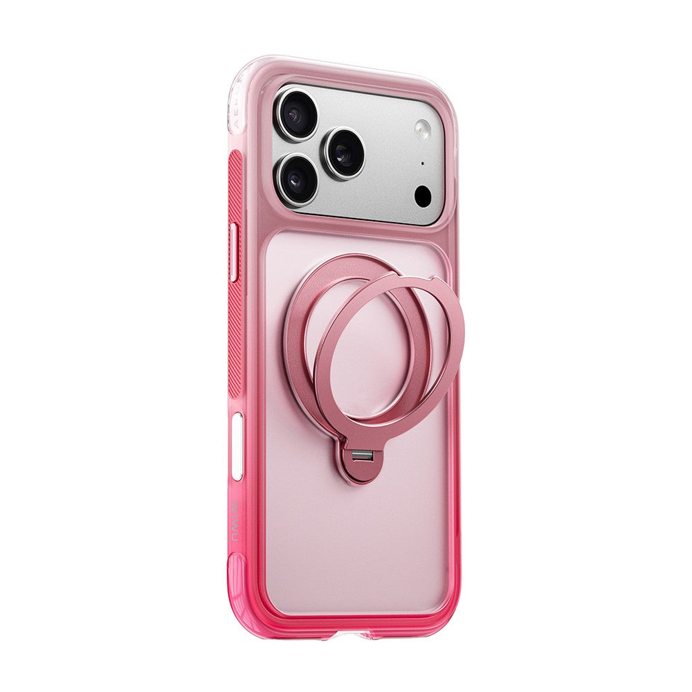 Apple iPhone 18 Pro Max Kılıf Wiwu AS-204 AeroShield Aurora Ultra Serisi M-safe Şarj Özellikli Airbag Tasarımlı Standlı Kapak