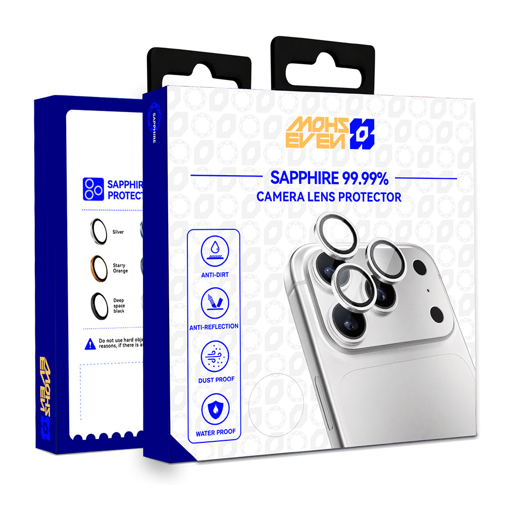 Apple iPhone 18 Pro Max Mohseven Sapphire One by One Alüminyum Safir Kamera Lens Koruyucu