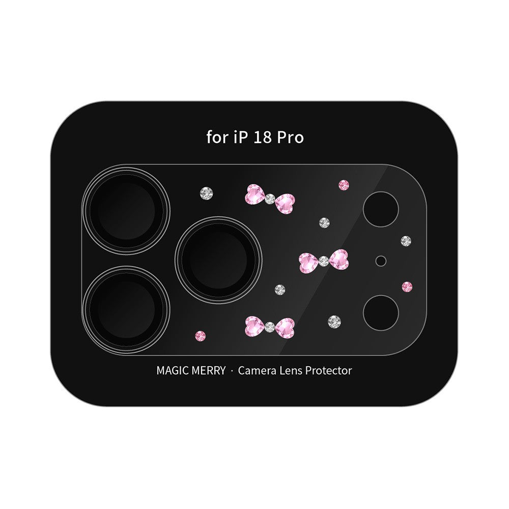 Apple iPhone 18 Pro Wiwu Magic Merry Shimmer Serisi Taşlı Kamera Lens Koruyucu