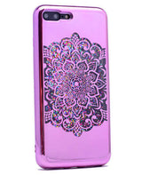 Apple iPhone 5 Kılıf Zore Lazer Çiçekli Sıvılı Silikon