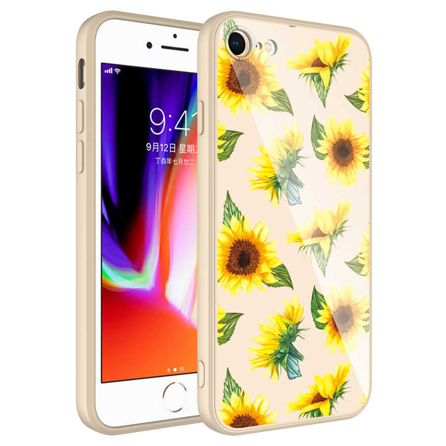 Apple iPhone 8 Kılıf Kamera Korumalı Desenli Sert Silikon Zore Epoksi Kapak