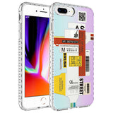 Apple iPhone 8 Plus Kılıf Airbag Kenarlı Renkli Desenli Silikon Zore Elegans Kapak